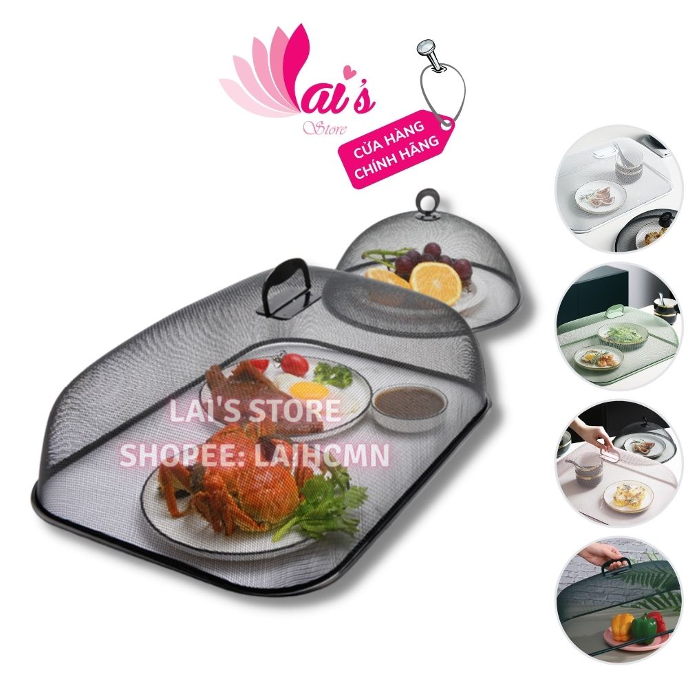 Lồng Bàn Sắc Đậy Thức Ăn Phong Cách Vintage Cao Cấp Size To, Hợp Kim Chống Rỉ, Hàng Xịn Đẹp Lung Linh - LAI'S STORE