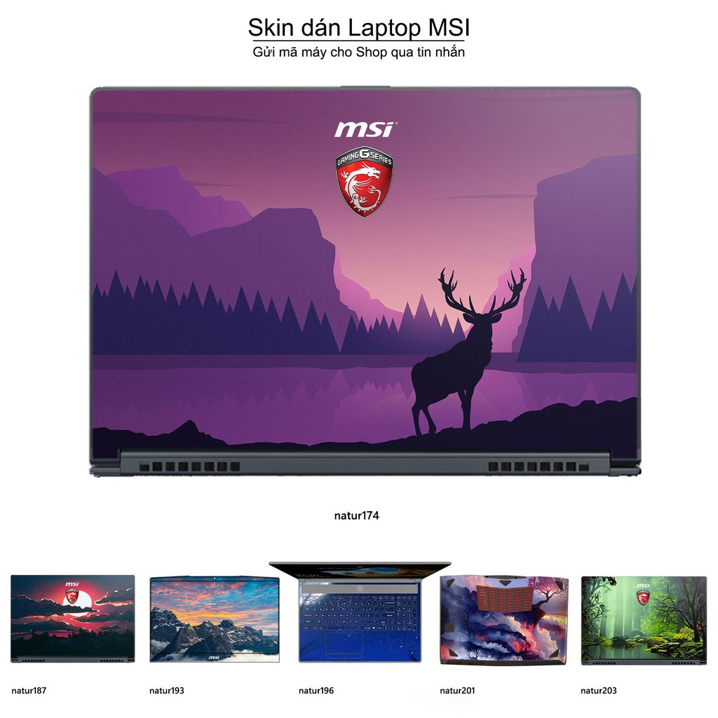 Skin dán Laptop MSI in hình thiên nhiên nhiều mẫu 7 (inbox mã máy cho Shop)