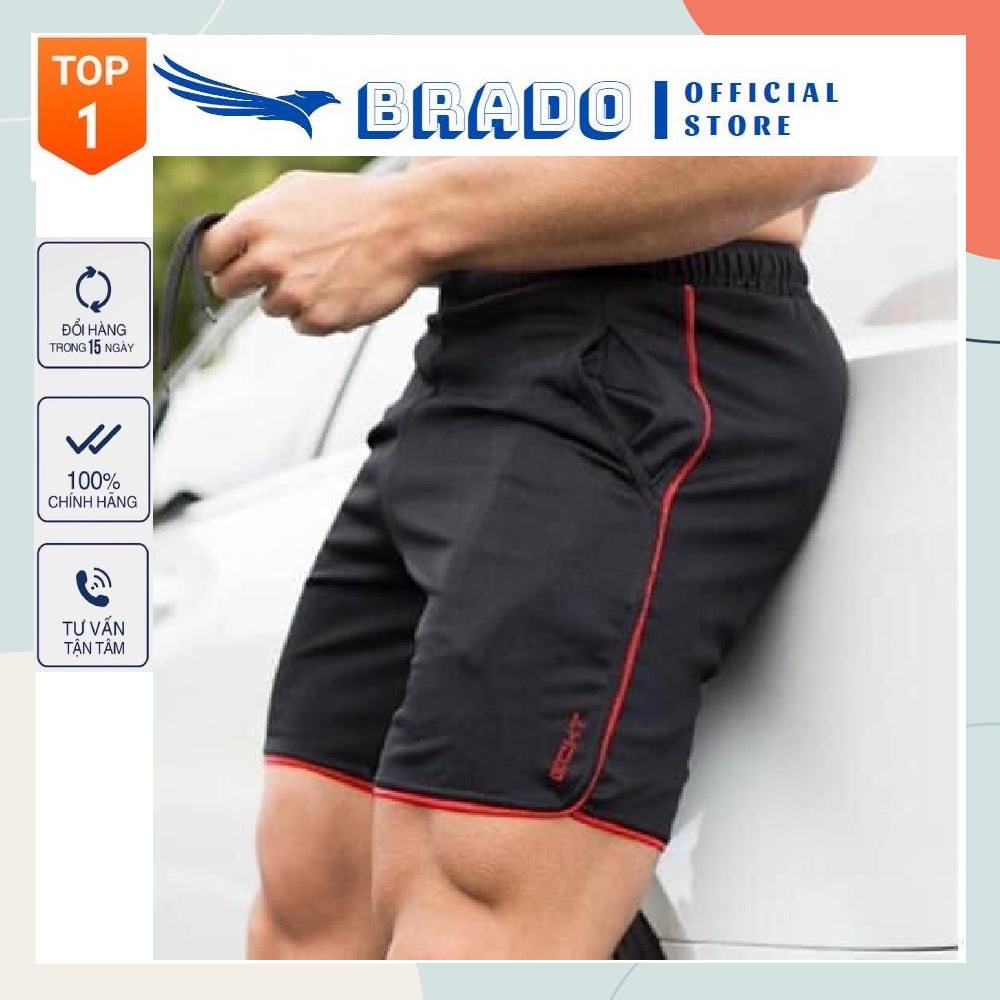 Quần short nam, quần đùi nam 𝐄𝐂𝐇𝐓 thể thao chạy bộ, tập gym chất thun lạnh co giãn 4 chiều