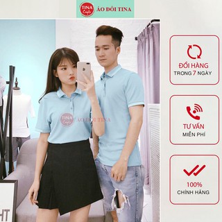 Áo đôi nam nữ cổ bẻ Áo đôi polo đẹp chất thun cotton 100%