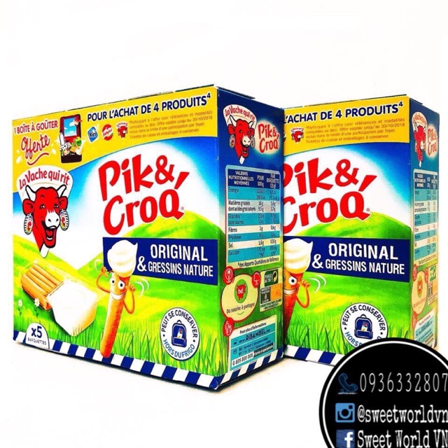 Bánh que chấm phô mai con bò cười (175g) - Pháp