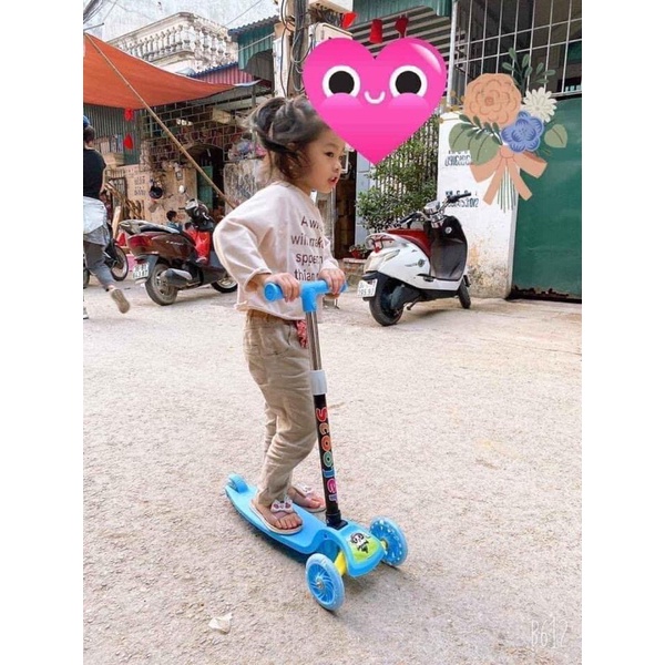 Xe trượt Scooter 3 bánh có bánh xe phát sáng