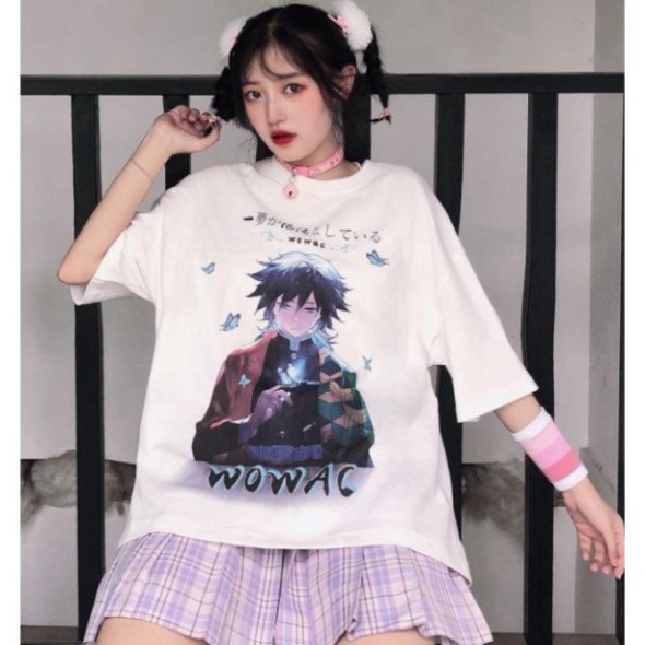 ÁO THUN, ÁO PHÔNG TAY LỠ UNISEX FORM RỘNG OVERSIZE ANIME M409 KL SHOP HP SHOP 5tingSHOP
