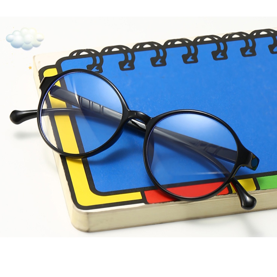 Kính gọng tròn trẻ em gọng nhựa siêu dẻo bền