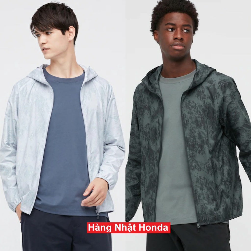 [Auth Uniqlo] Áo khoác gió thể thao siêu nhẹ, chống nước chống UV Nam Uniqlo - Nhật Bản