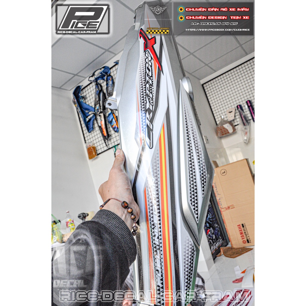 Tem sirius Crypton Cho màu sơn bạc