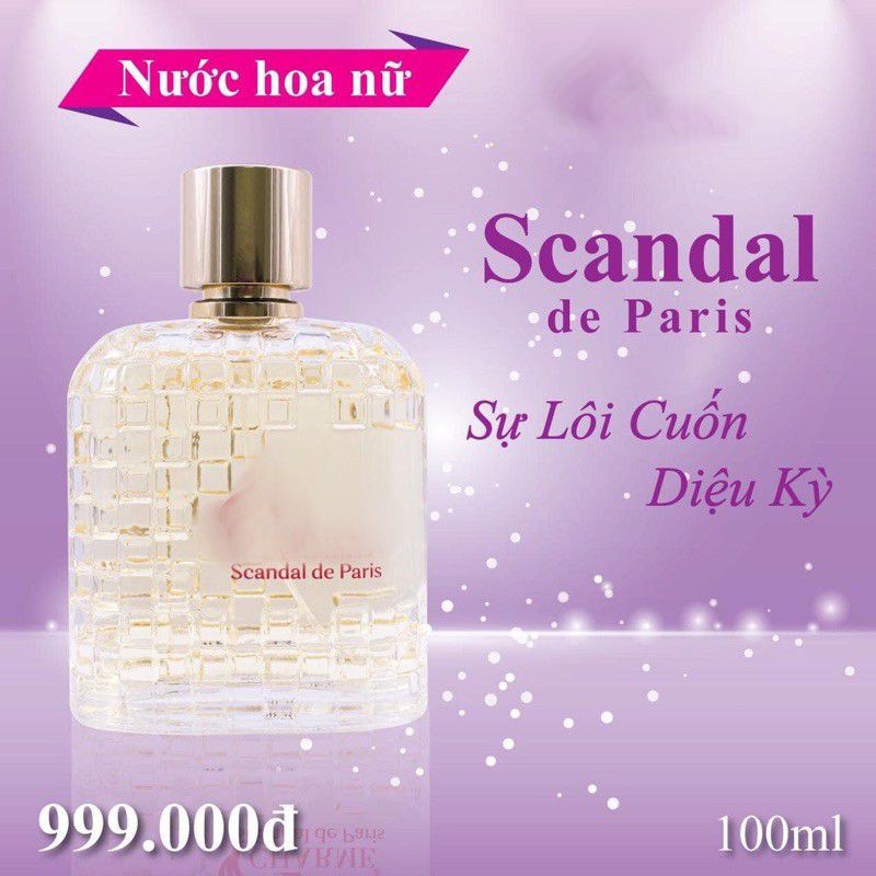 CHÍNH HÃNG - NƯỚC HOA NỮ SCANDAL DE PARIS - MADE IN FRANCE - SANG TRỌNG VÀ QUYẾN RŨ (100ML)
