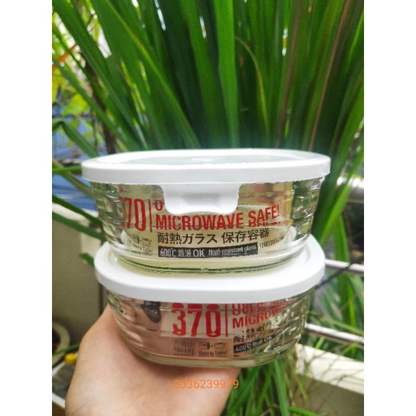 Hộp thủy tinh Lock & Lock 370ml trong suốt có nắp, chịu được nhiệt độ cao
