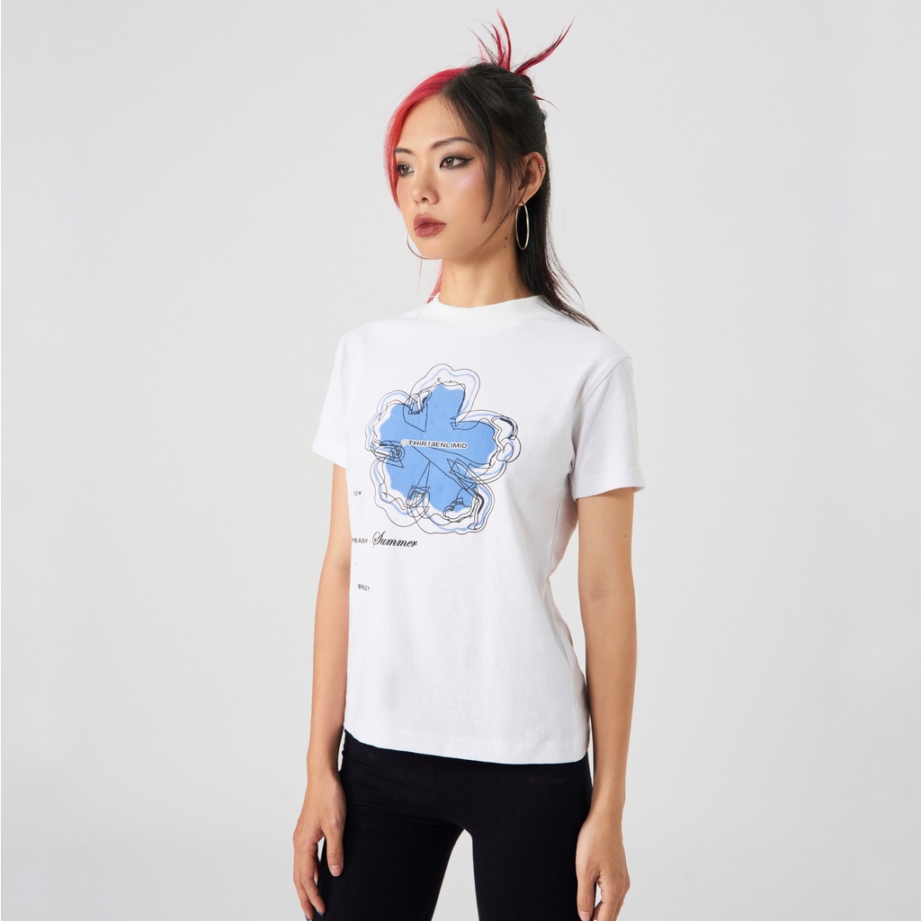 Áo thun nữ ngắn tay Easy white T-shirt