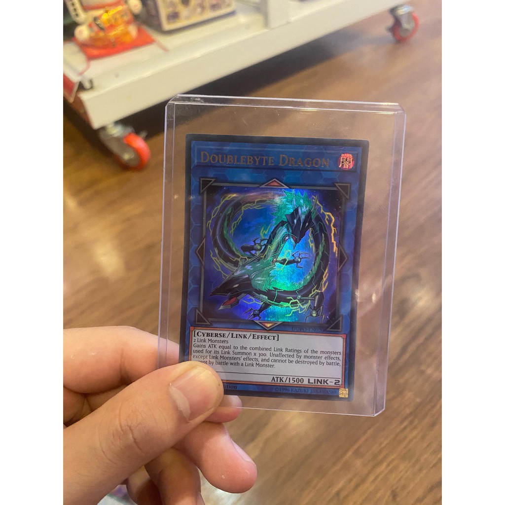 Lá bài thẻ bài Yugioh Doublebyte Dragon – Ultra Rare - Tặng bọc bài nhựa bảo quản