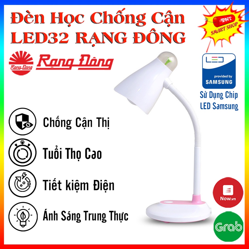 Đèn Học Để Bàn Chống Cận LED 32 Rạng Đông Cao Cấp- Đèn Học Rạng Đông Sử Dụng Chip LED Samsung