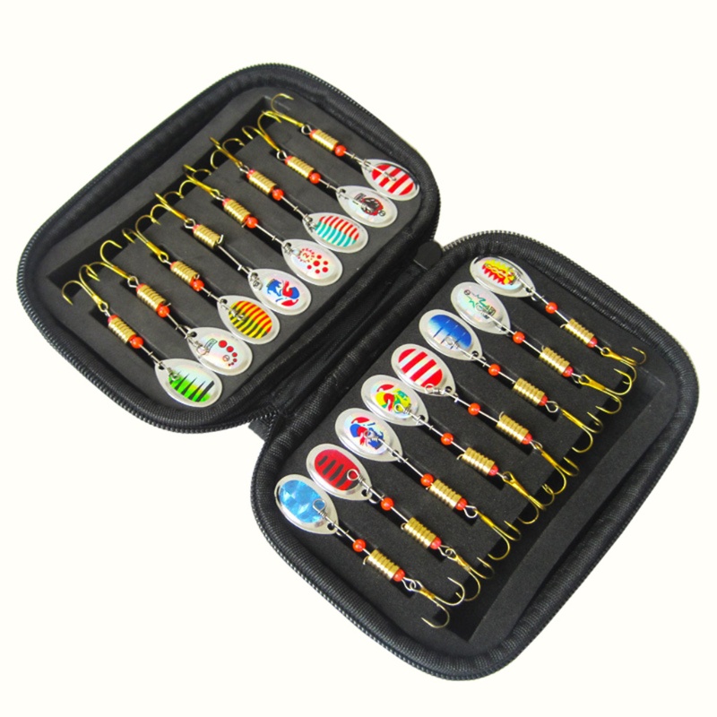 QQ Set 16 Mồi Câu Cá Giả Kèm Túi Đựng Tiện Dụng