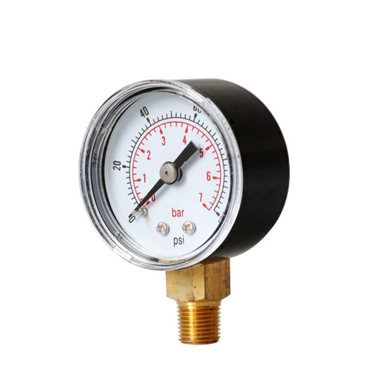 Đồng Hồ Đo Áp Suất 40mm 1/8 Bspt Dọc 15/30/60.100/160 200/ 300 Psi & Bar