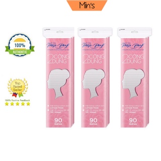 Bông Tẩy Trang Pop Puf Bịch 90 + 30 miếng tặng giá ko đổi Siêu Mềm Mịn