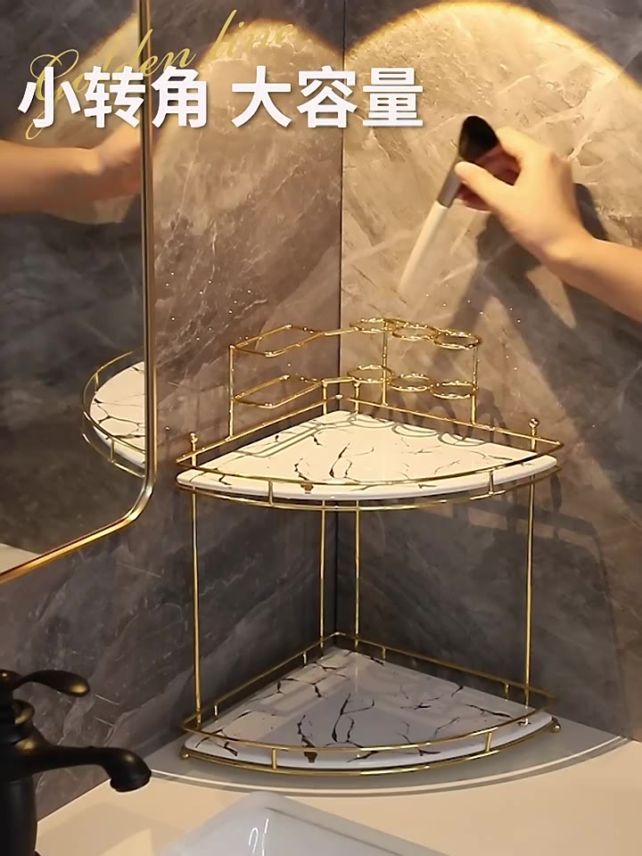 (HÀNG CÓ SẴN) Kệ Góc 2 Tầng Để Đồ Có Ống Cắm Cọ Cao Cấp