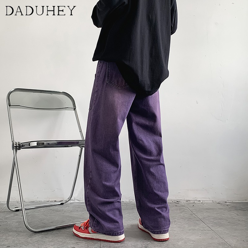 Quần jean ống rộng thời trang phong cách đường phố cá tính cho nam