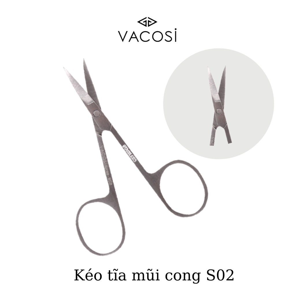 Kéo tỉa lông mày Vacosi S01 / S02 / S03 / S04 đa dụng với nhiều đầu mũi