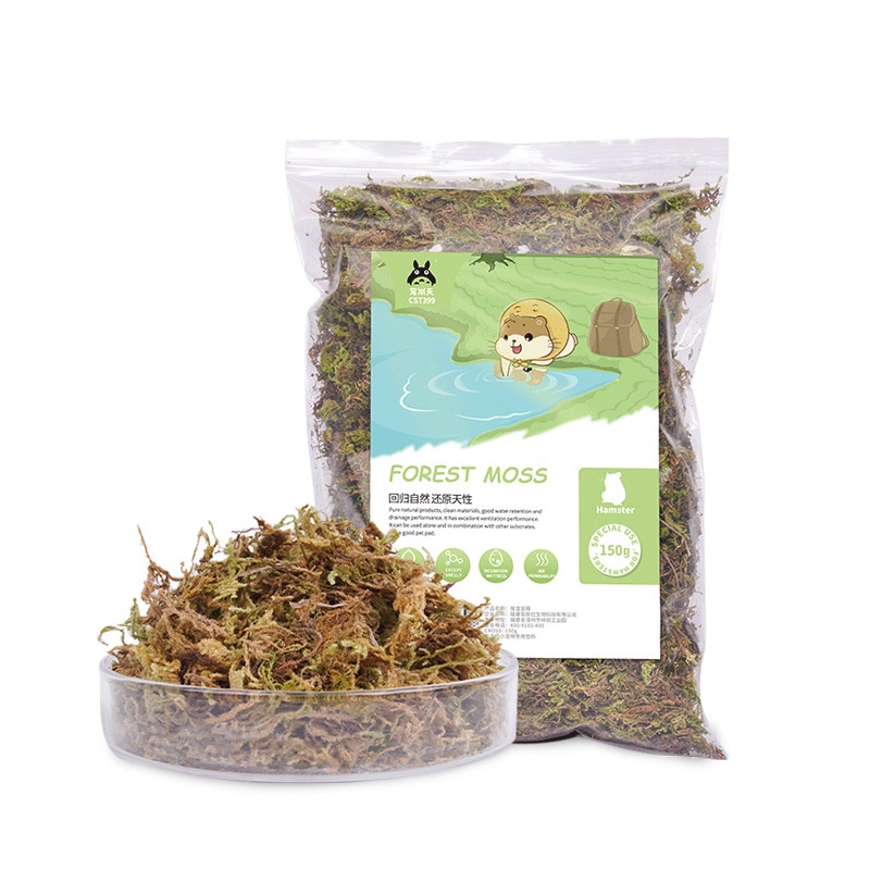 Rêu xanh lót chuồng tạo ổ Jonsanty cho Hamster, Sóc, Dumbo Rat, Gerbil... 150gr
