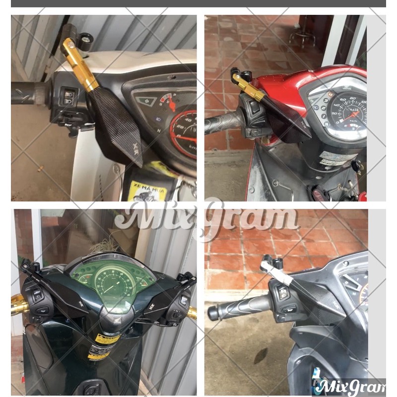Gương gập xoay 360 cho xe máy sh , exciter,airblade,vision,wave,winer,sirius,novou,vario,dream , raider,sonic ,future bn