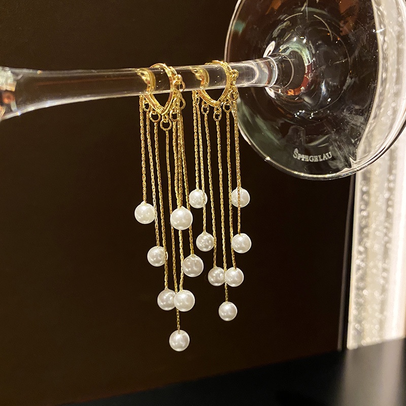 Bông Tai Đính Ngọc Trai Và Dây Tua Rua Thời Trang Mới 2022