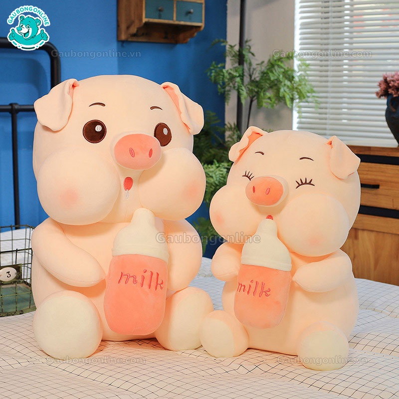 Heo ôm bình  sữa size 80