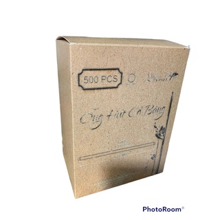 HỘP 500 ỐNG COFFE 15CM [CÓ BẢO HÀNH] Ống Hút cỏ bàng khô MIỀN TÂY XANH - Chứng nhận ISO 22000-HACCP-OCOP