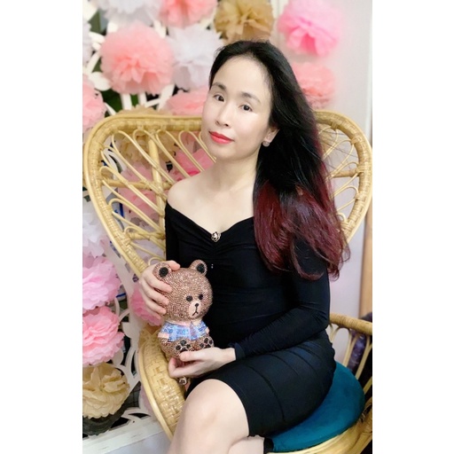 GẤU NÂU đính đá blink blink siêu xinh