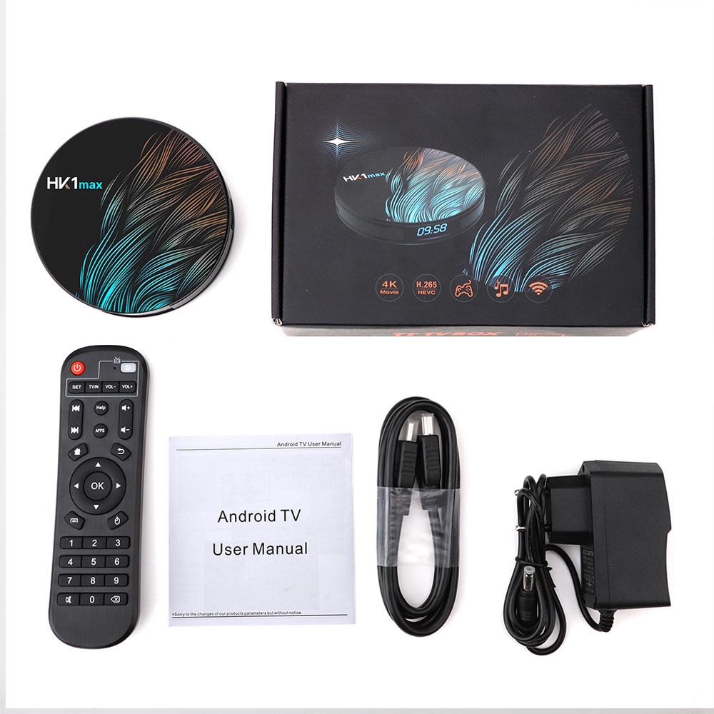 Tv box Thông Minh android 9.0 RK3328 4GB RAM 32GB 64G ROM android tv box HK1 Max 4k HD Và Phụ Kiện