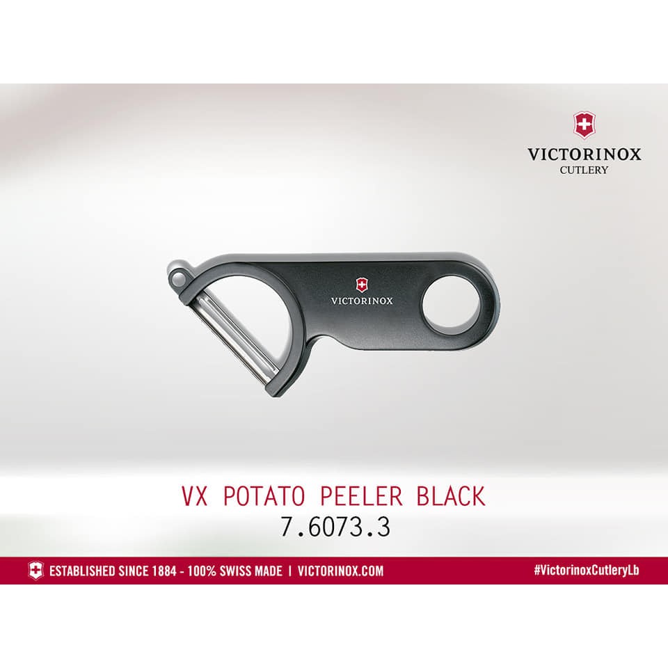 Victorinox- Dụng cụ gọt củ quả lưỡi xoay chéo cán nhựa PP, nhỏ nhẹ mà siêu sắc.