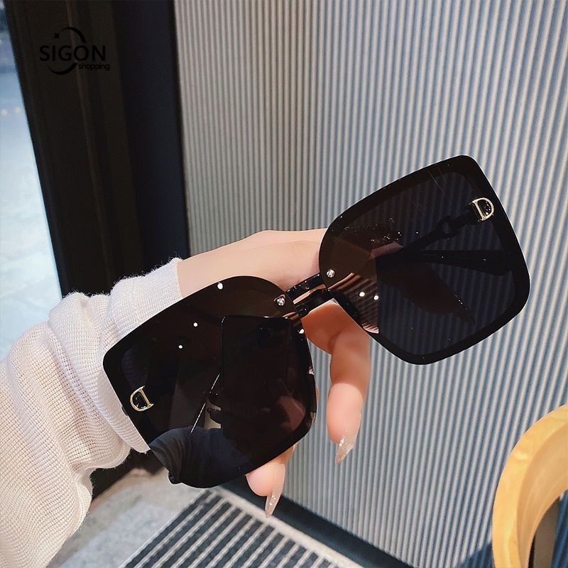 Kính Mát Gọng Vuông Lớn Chống Tia UV Thời Trang Cho Nam Nữ