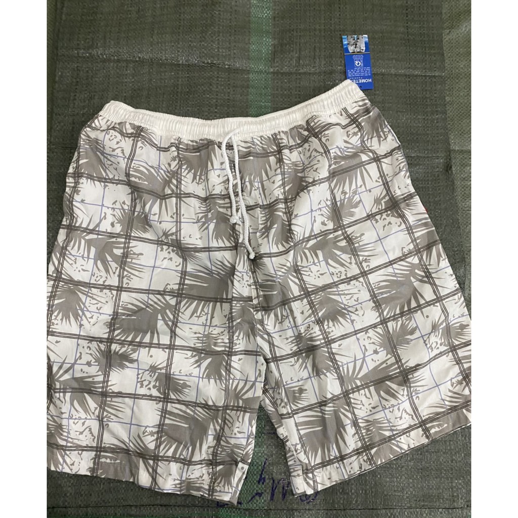 Quần đùi nam, quần sọt nam Hometex phối lưng thun vải cotton