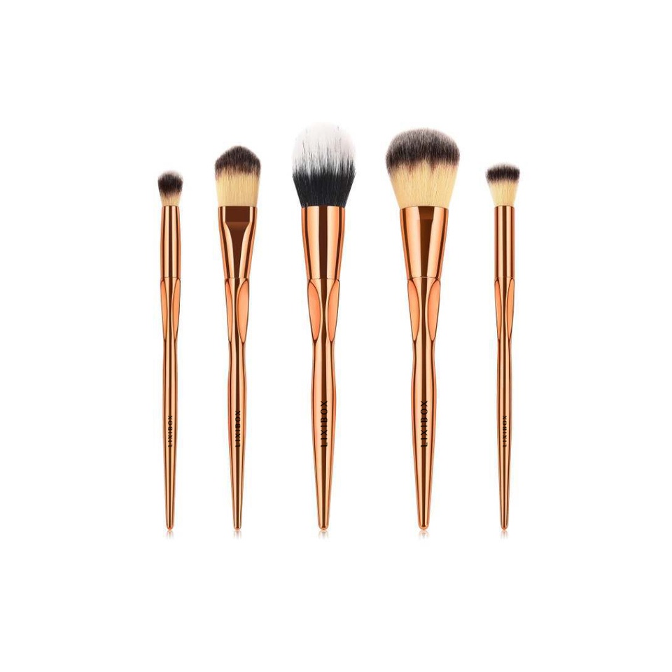 [HB Gift] Combo Bông Tẩy Trang Silcot Miếng Đôi, Bộ Cọ Trang Điểm Lixibox Makeup Brush 05pcs Set