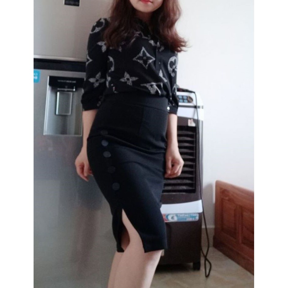 Chân váy bút chì hàng thiết kế theo yêu cầu dành cho dân công sở thanh lịch tôn dáng - CV0031 | BigBuy360 - bigbuy360.vn