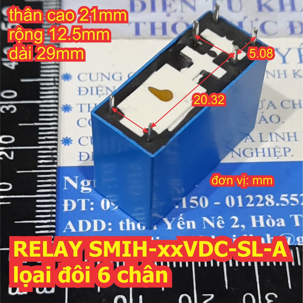 RELAY đôi SMIH-05VDC-SL-A 5VDC 6 chân kde7132