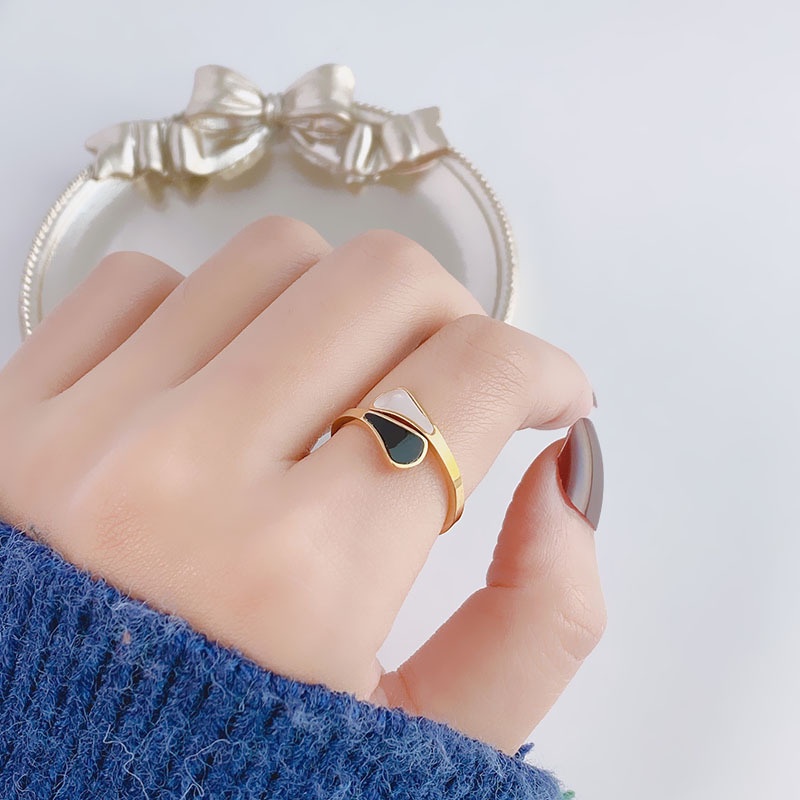 Nhẫn thép titan 18k phong cách Hàn Quốc thời trang dành cho nữ