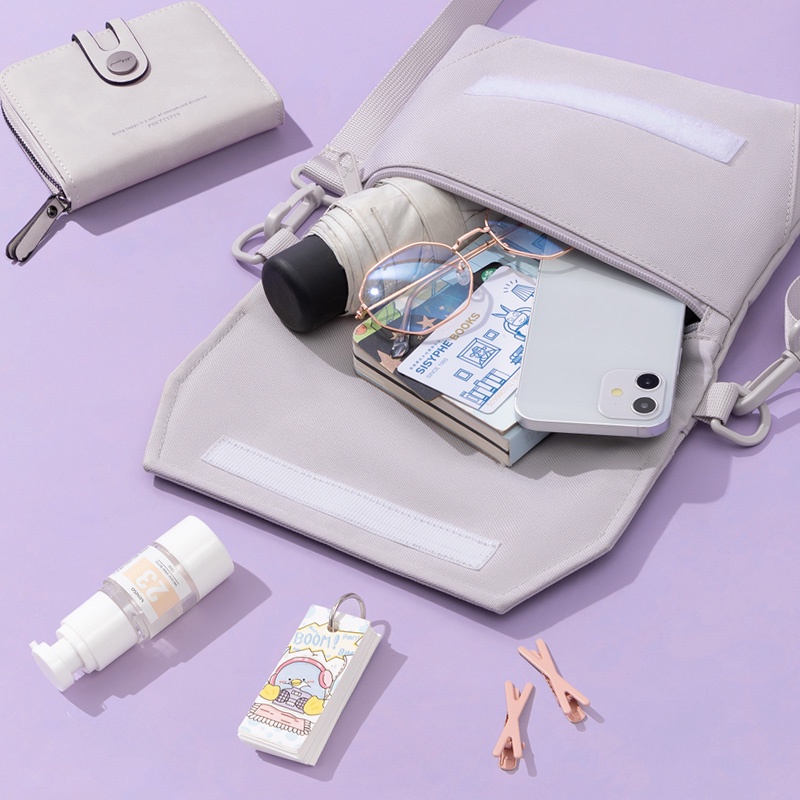 Túi đeo vai MAH màu trơn phong cách cổ điển xinh xắn thời trang