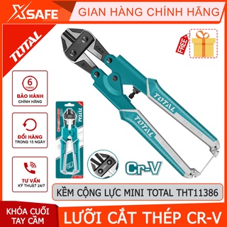 Kìm cộng lực đa năng mini TOTAL THT11386 8" Kềm thép Cr-Mo chống rỉ size 8inch, siêu cứng, cắt sắt kim loại cáp dây điện