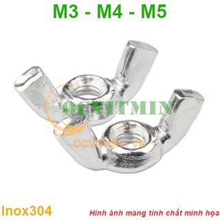 Shopee.vn/ocvitmin Đai Ốc Chuồn M3 M4 M5 Ecu Tai Hồng Tán Chuồn Inox 304