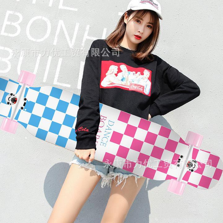 Ván trượt người lớn Longboard thể thao chất liệu gỗ phong ép cao cấp dài 107 cm