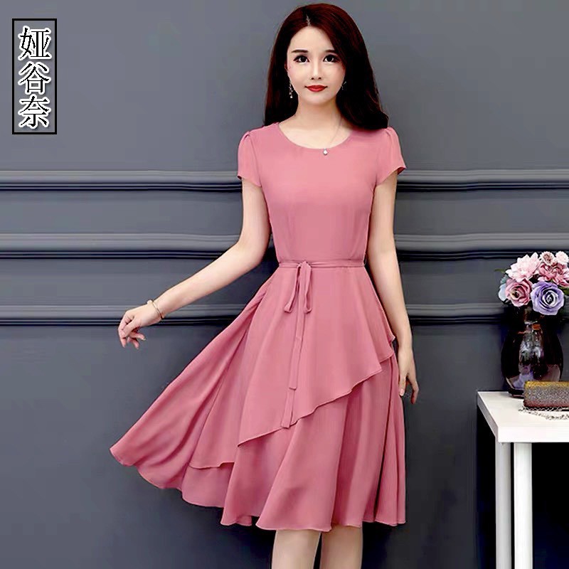 ĐẦM HỒNG NHẸ NHÀNG SANG TRỌNG ĐỦ SIZE 30 ĐẾN 72KG - 75600 | BigBuy360 - bigbuy360.vn