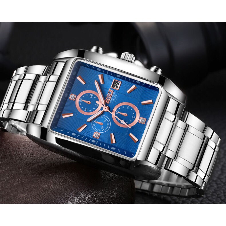 Đồng hồ nam BOSCK B0S04 mặt vuông Thu Hút Vạn Ánh Nhìn | BigBuy360 - bigbuy360.vn