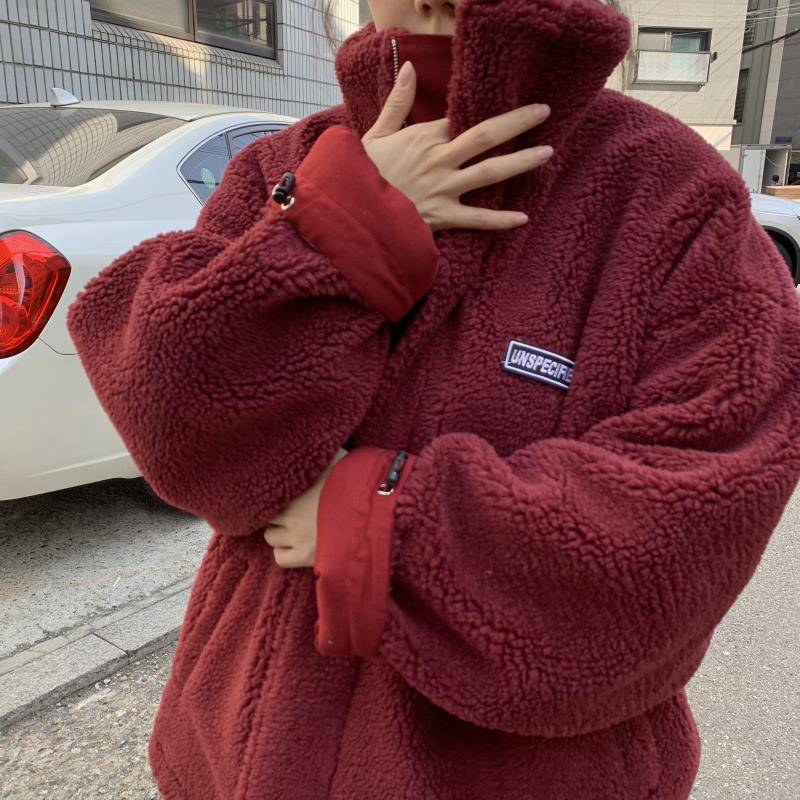 Áo khoác lông nhung thiết kế hai mặt giữ ấm phong cách Hàn Quốc thời trang cho nữ | BigBuy360 - bigbuy360.vn