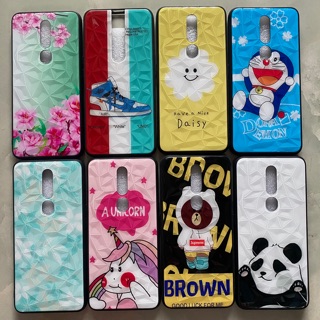 Ốp lưng Oppo F11 Pro viền dẻo lưng giả đá 3D cực đẹp
