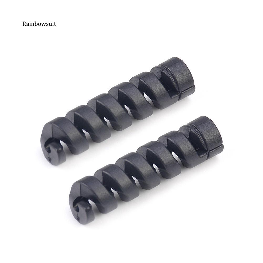 Bộ 4 dây TPU bảo vệ cáp USB hình xoắn ốc kích thước 4cm tiện dụng