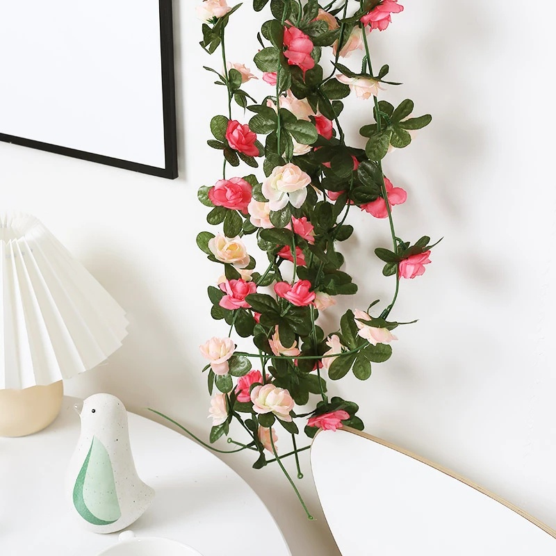 Dây Hoa Hồng Nhân Tạo 250CM Trang Trí Giáng Sinh / Đám Cưới / Nhà Cửa / Vườn Mùa Xuân Thu DIY