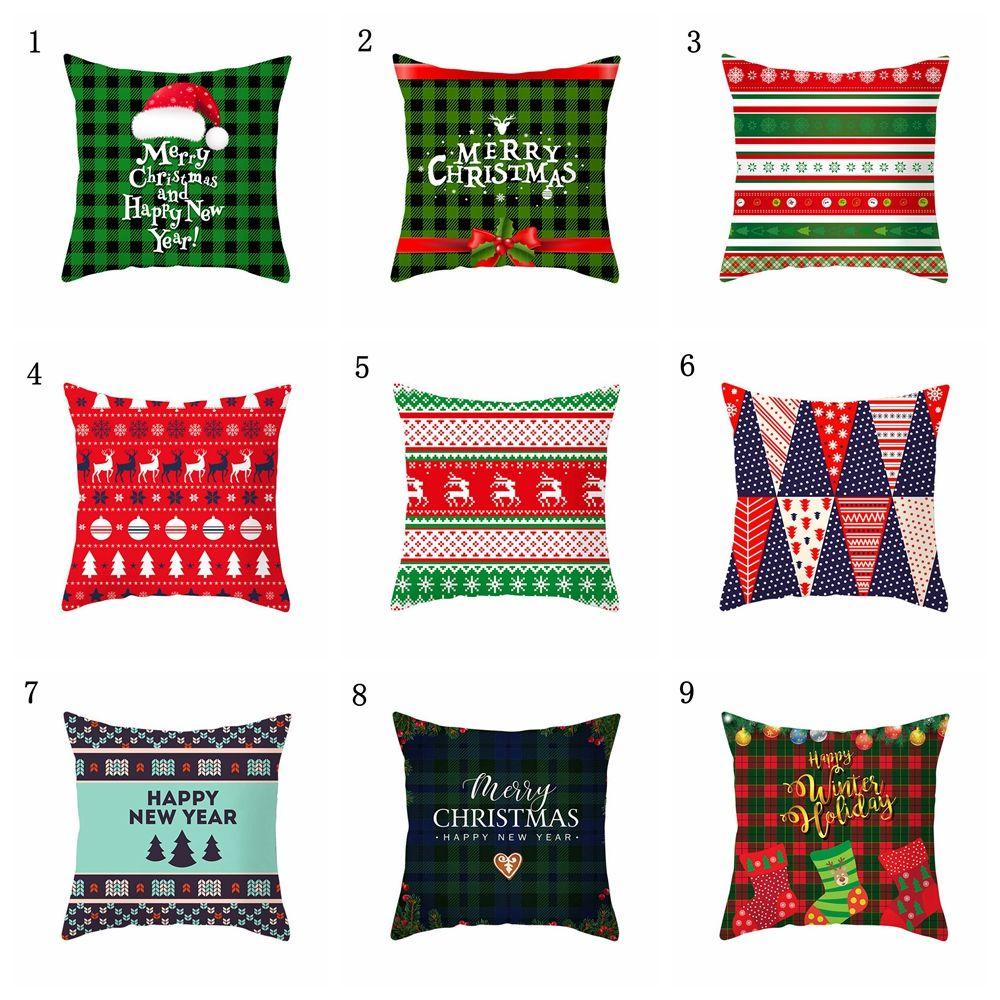 Áo Gối Vuông Họa Tiết Giáng Sinh Thời Trang Trang Trí Ghế Sofa