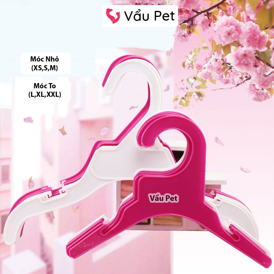 Móc nhựa treo quần áo cho chó mèo thú cưng Vẩu Pet Shop