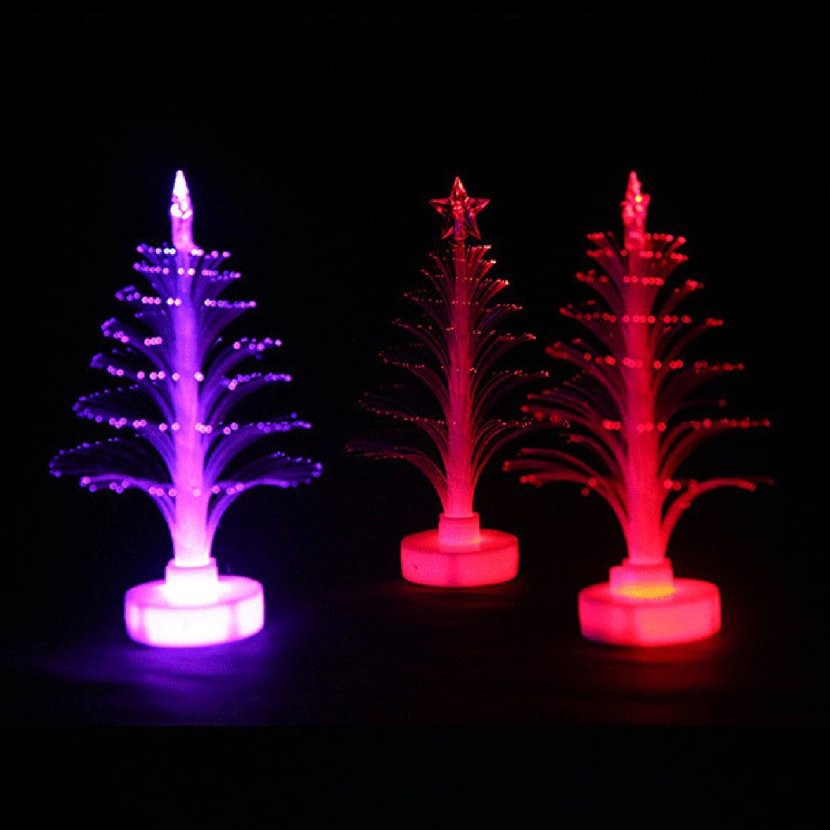 Đèn ngủ led ngủ sợi quang hình cây thông noel nhiều màu sắc