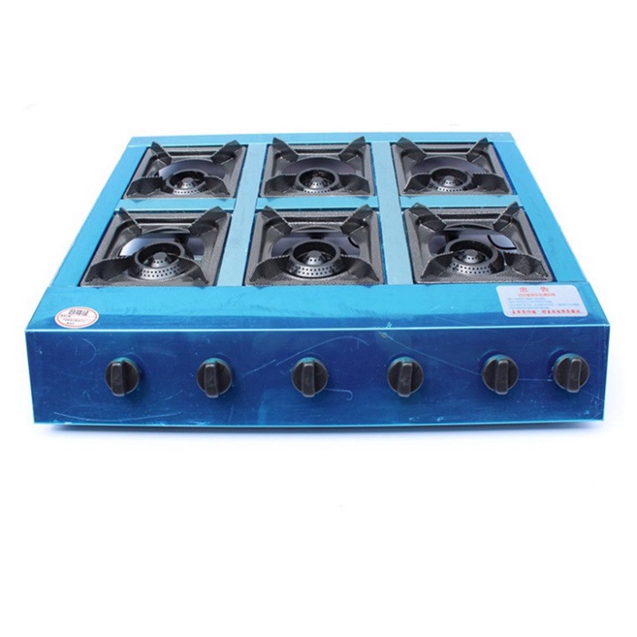 Bếp gas làm mỳ cay 6 Lò, bếp ga 6 họng công nghiệp