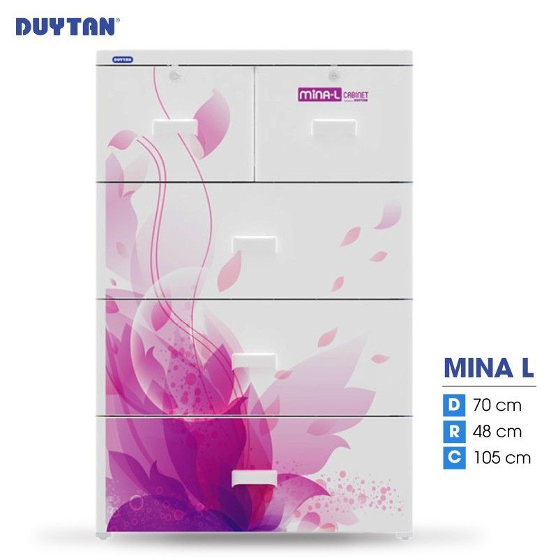 TỦ MINA L 4 TẦNG 5 NGĂN Nhiều mẫu DUY TÂN 70*48*105cm